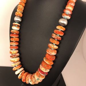 COPY - Navajo Orange Spiny Oyster Turquoise Sterl…